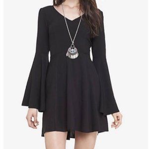 Express Fit and Flair Boho Black Dress